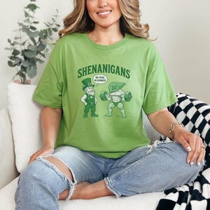 Día de San Patricio - Sin dolor no hay Guinness, camiseta de duende, camiseta de gimnasio, camiseta unisex de algodón grueso, Gildan 5000, camiseta divertida imagen 8
