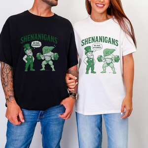 Día de San Patricio - Sin dolor no hay Guinness, camiseta de duende, camiseta de gimnasio, camiseta unisex de algodón grueso, Gildan 5000, camiseta divertida imagen 4