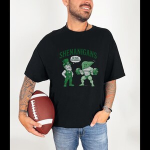 Día de San Patricio - Sin dolor no hay Guinness, camiseta de duende, camiseta de gimnasio, camiseta unisex de algodón grueso, Gildan 5000, camiseta divertida imagen 3