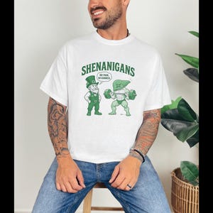 Día de San Patricio - Sin dolor no hay Guinness, camiseta de duende, camiseta de gimnasio, camiseta unisex de algodón grueso, Gildan 5000, camiseta divertida imagen 1