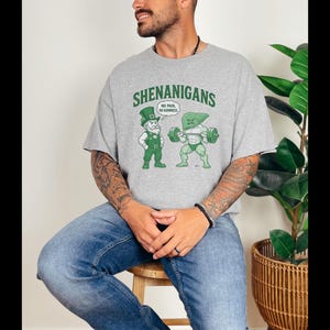Día de San Patricio - Sin dolor no hay Guinness, camiseta de duende, camiseta de gimnasio, camiseta unisex de algodón grueso, Gildan 5000, camiseta divertida imagen 5
