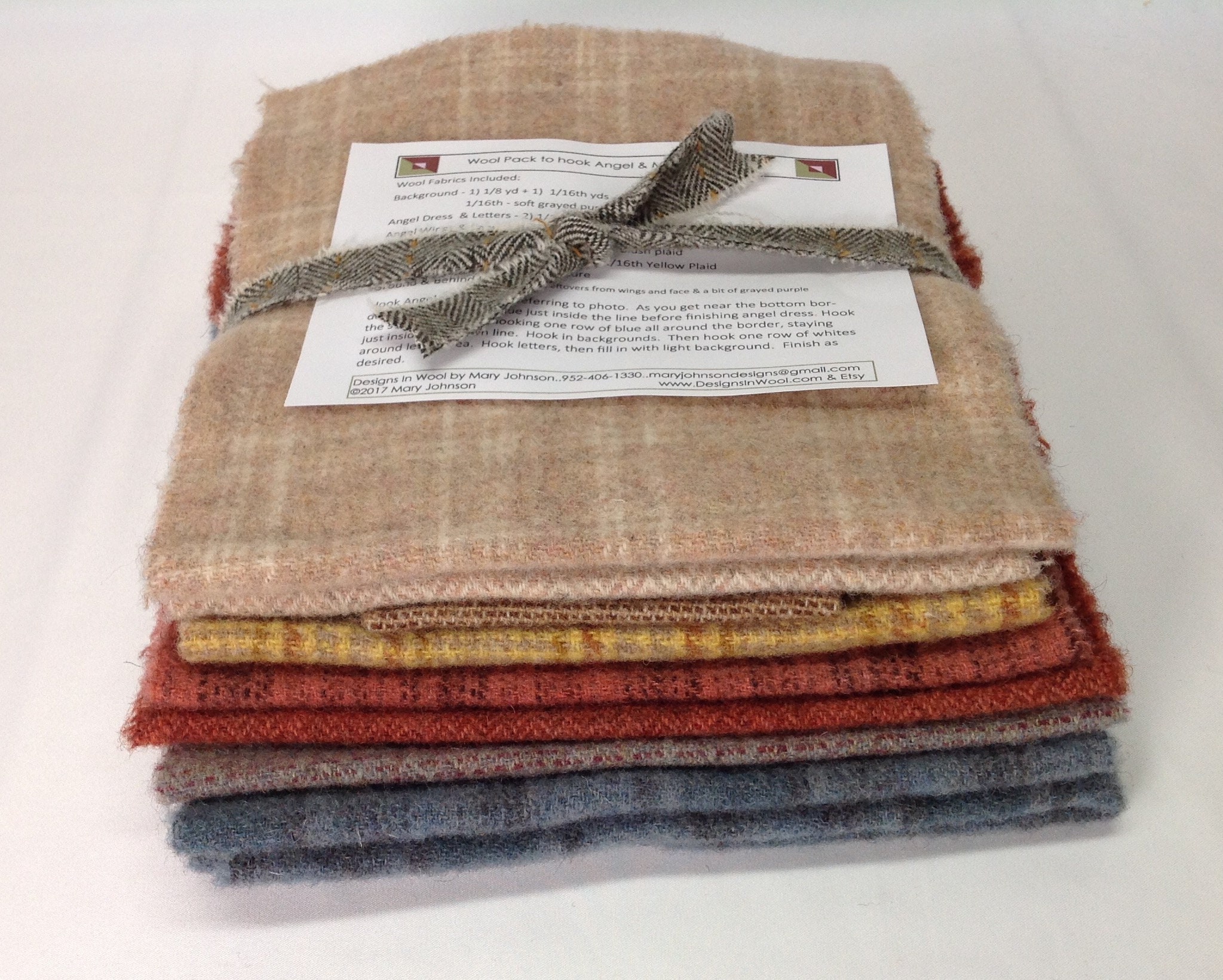 WOOL PACK for Rug Hooking and Applique, WP211, Christmas Stocking Wool