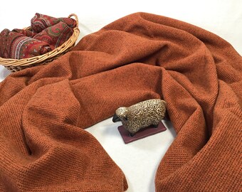 Seeded Squash, a mill dyed wool fabric for Rug hooking and Applique, W529, Harvest Orange, Pumpkin Orange