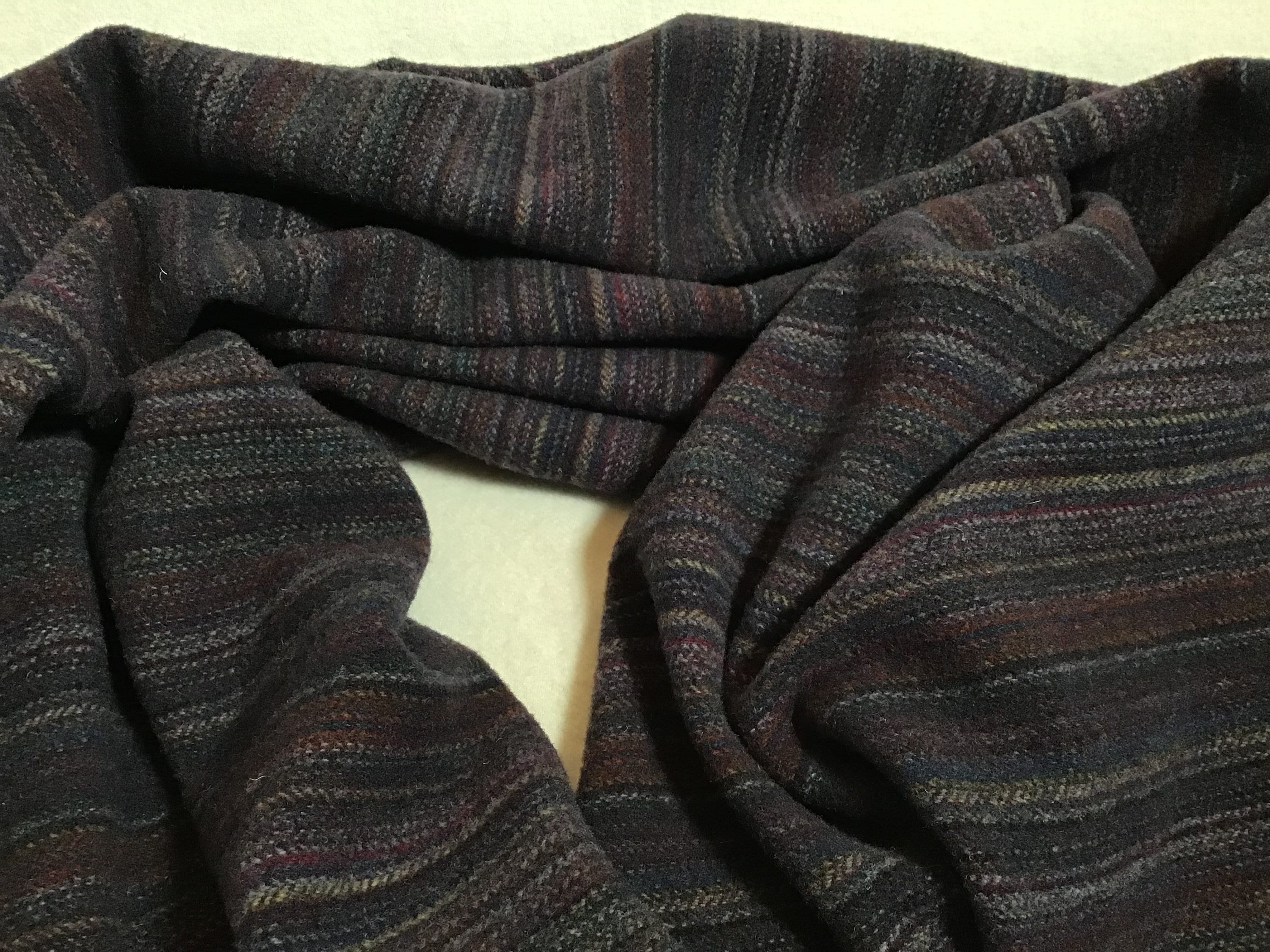 Mixed Stripe, a Cranberry, Blue and Purple Stripe Mill-Dyed Wool Fabric for  Rug Hooking, Applique, Penny Rugs, Fiber Arts,Fat 1/4 Yard, W521