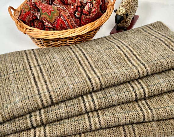 Phantom Trail, Mill Dyed Wool Fabric for Rug Hooking and Applique, W750, Mushroom Brown, Khaki Drab, Tree Bark, Forest Path