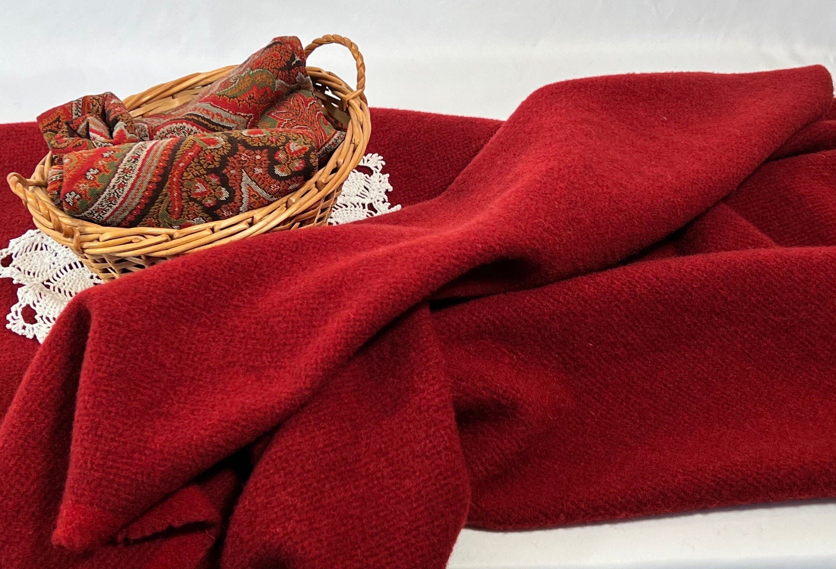 Strawberry Seeds, Mill Dyed Wool Fabric for Rug Hooking and Appliqué