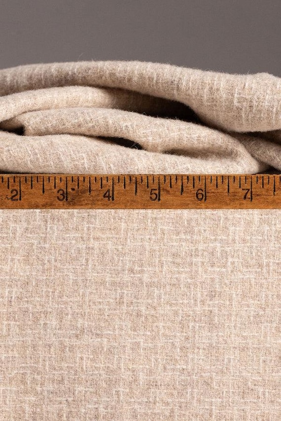 Garbanzo Bean, mill dyed wool fabric for Rug Hooking and Appliqué, W766, tan texture, neutral color