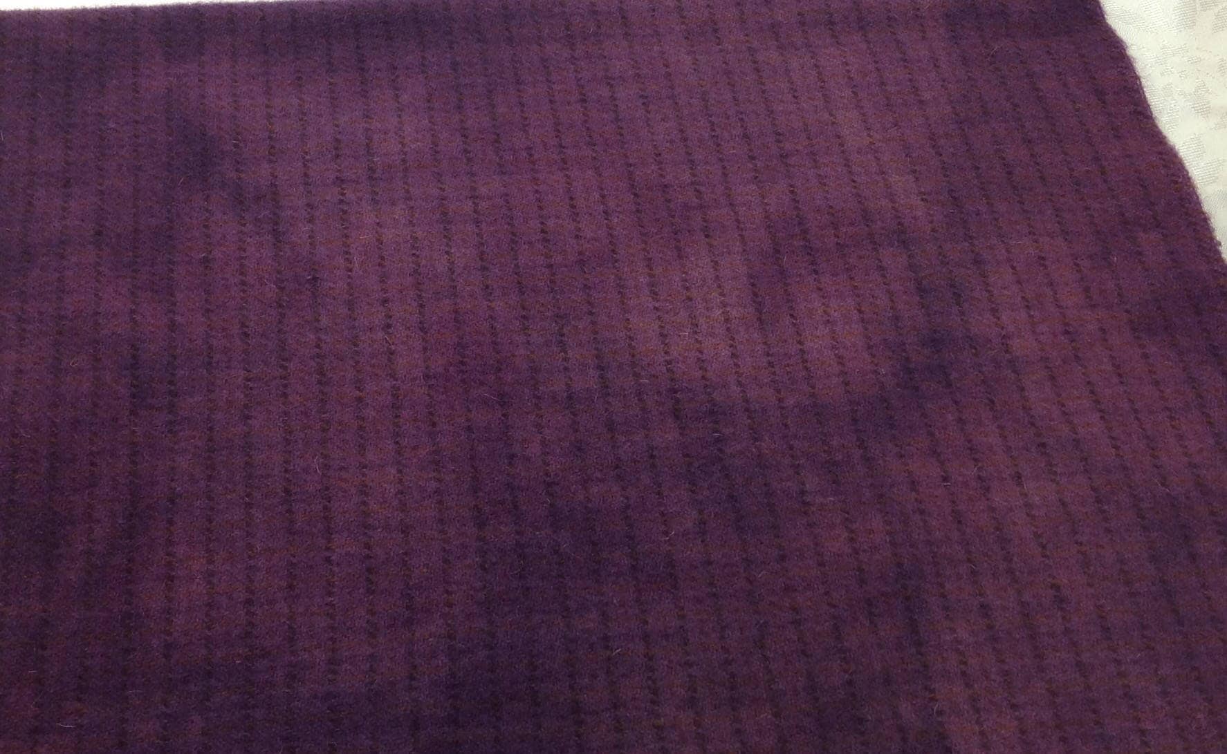 Deep Purple, Hand Dyed Wool Fabric for Rug Hooking and Applique, 1) Fat Quarter Yard, W389, Rich