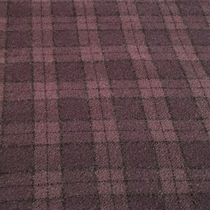 Grape Ape Plaid, a mill dyed wool fabric for Rug Hooking and Applique, W592, Shades of purple plaid
