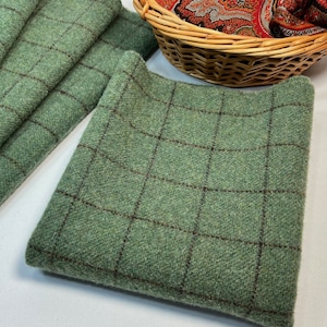 Fran's Find, a mill dyed wool fabric for Rug Hooking and Applique, W563, soft medium green wool bild 1