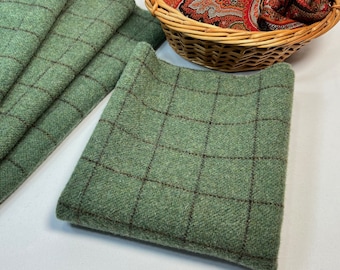 Fran's Find, a mill dyed wool fabric for Rug Hooking and Applique, W563, soft medium green wool