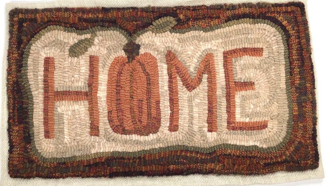 Rug Hooking PATTERN, Harvest Home, 11” X 20