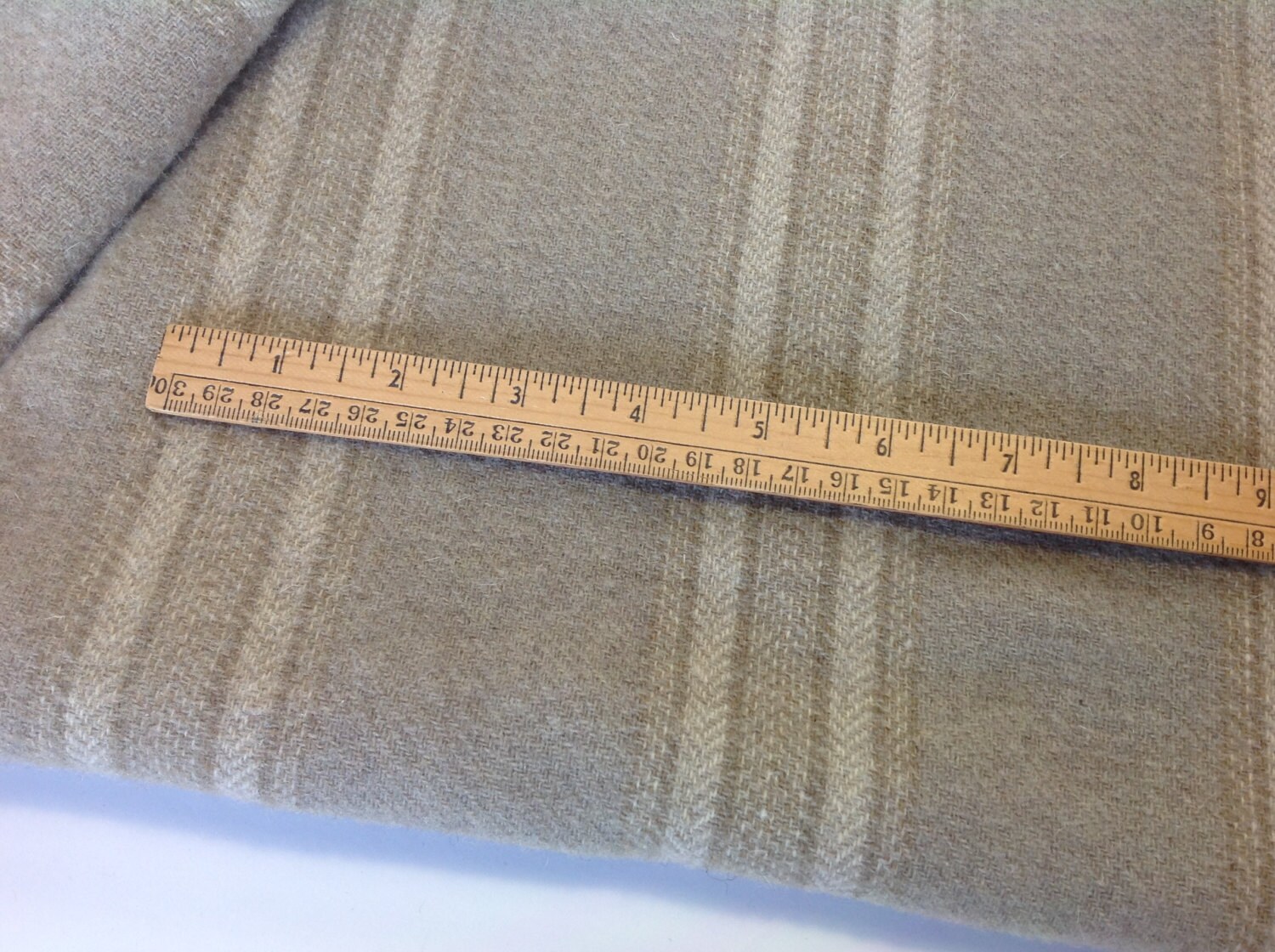Fat 1/4 yd, Warm Gray Stripe, Wool Fabric for Rug Hooking and Appliqué ...