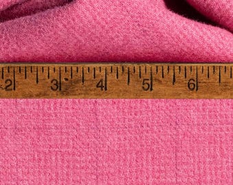 Crepe Myrtle Pink Plaid wool fabric for Rug Hooking and Applique, W775, bright pink