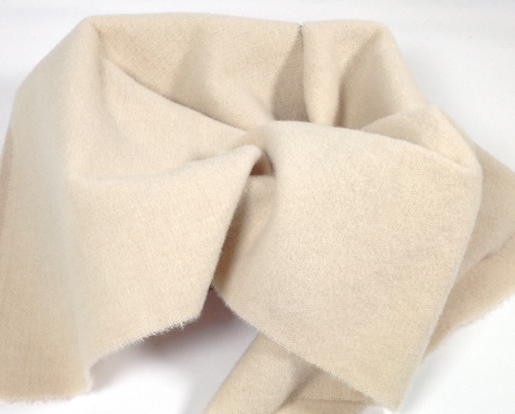 Natural White Wool Fabric