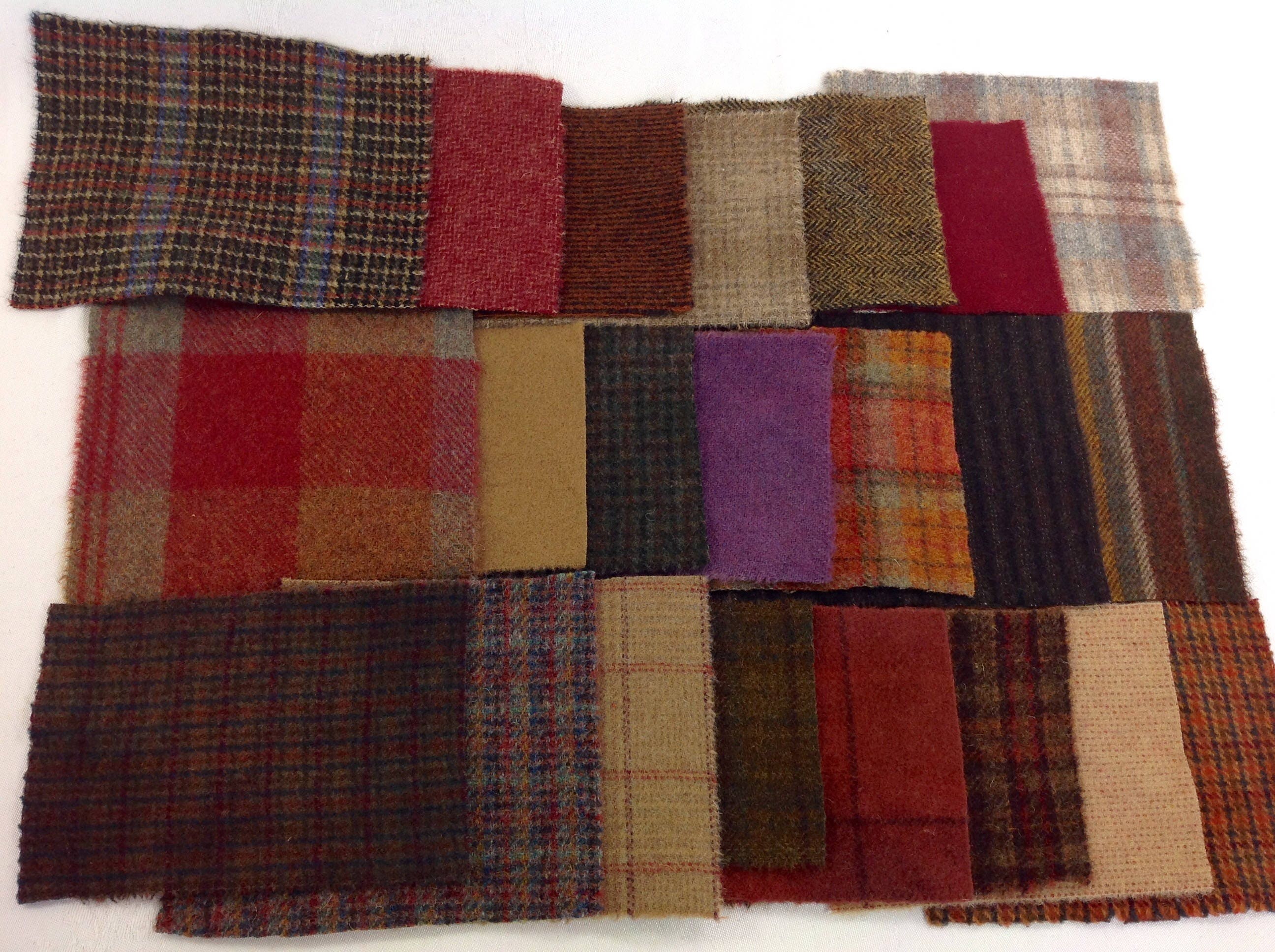 Colorful Applique Wool, 22 pieces, W421, Winter Colors, Textures ...