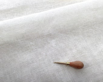 One Yard Bleached Primitive Linen for Rug Hooking, 36" x 64", Raw Edges, S209, Rug Hooking Foundation Fabric