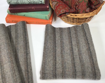 London Fog, a mill dyed wool fabric for Rug Hooking and Applique, W558, Gray Stripe wool