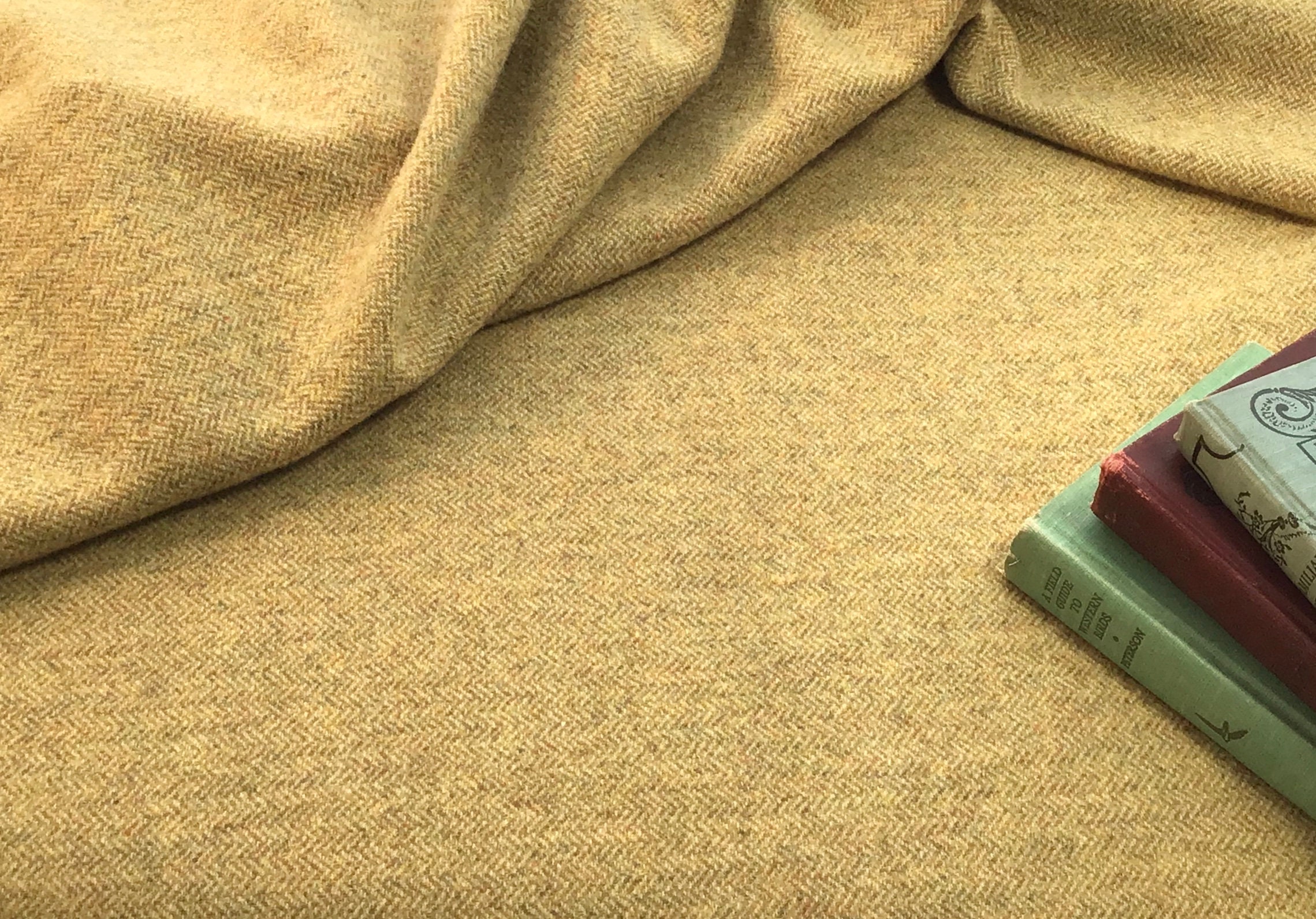 Fields of Gold, a mill dyed wool fabric for Rug Hooking and Applique