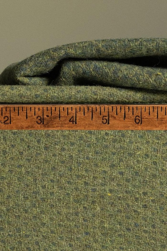 Spring Grass Reversible, a mill dyed wool fabric for Rug Hooking and Applique, W771, medium green texture