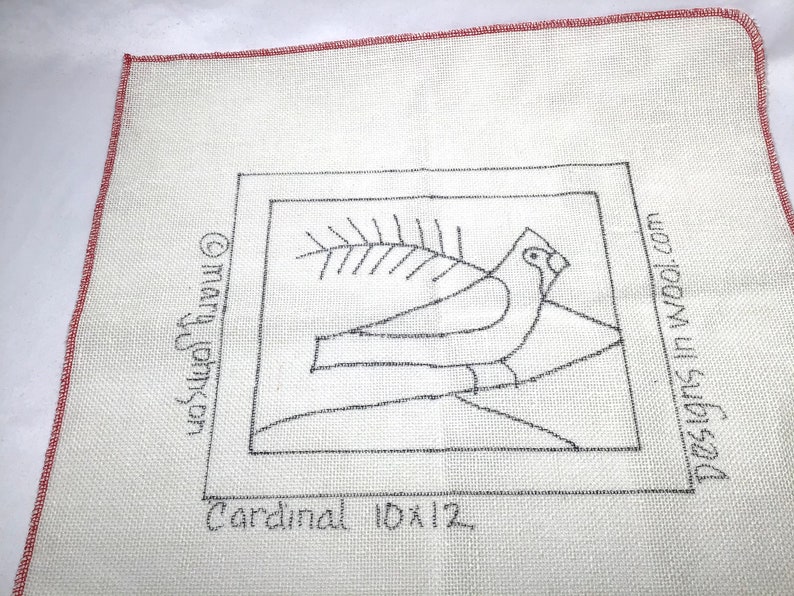 Rug Hooking PATTERN, Red Cardinal 10