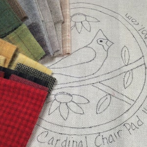 Rug Hooking KIT, Cardinal Chair Pad or Table Mat 14