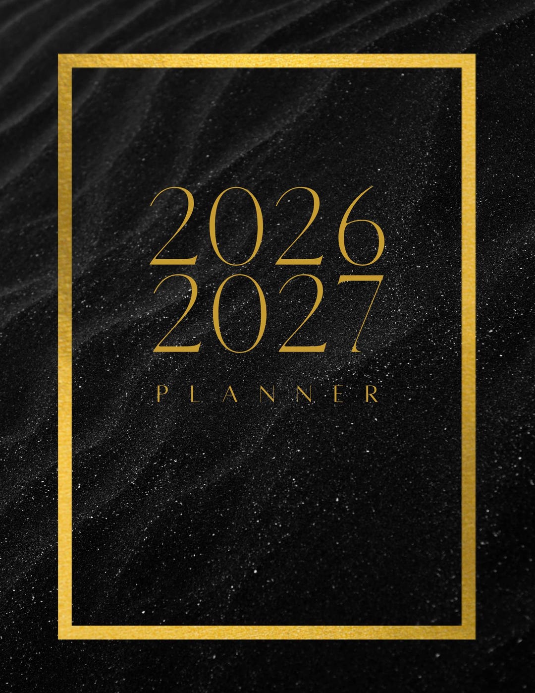 Black and Gold Planner - Etsy