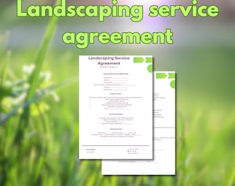 Servicecontract landschapsarchitectuur: overeenkomst voor particulier en commercieel onderhoud, afdrukbare pdf