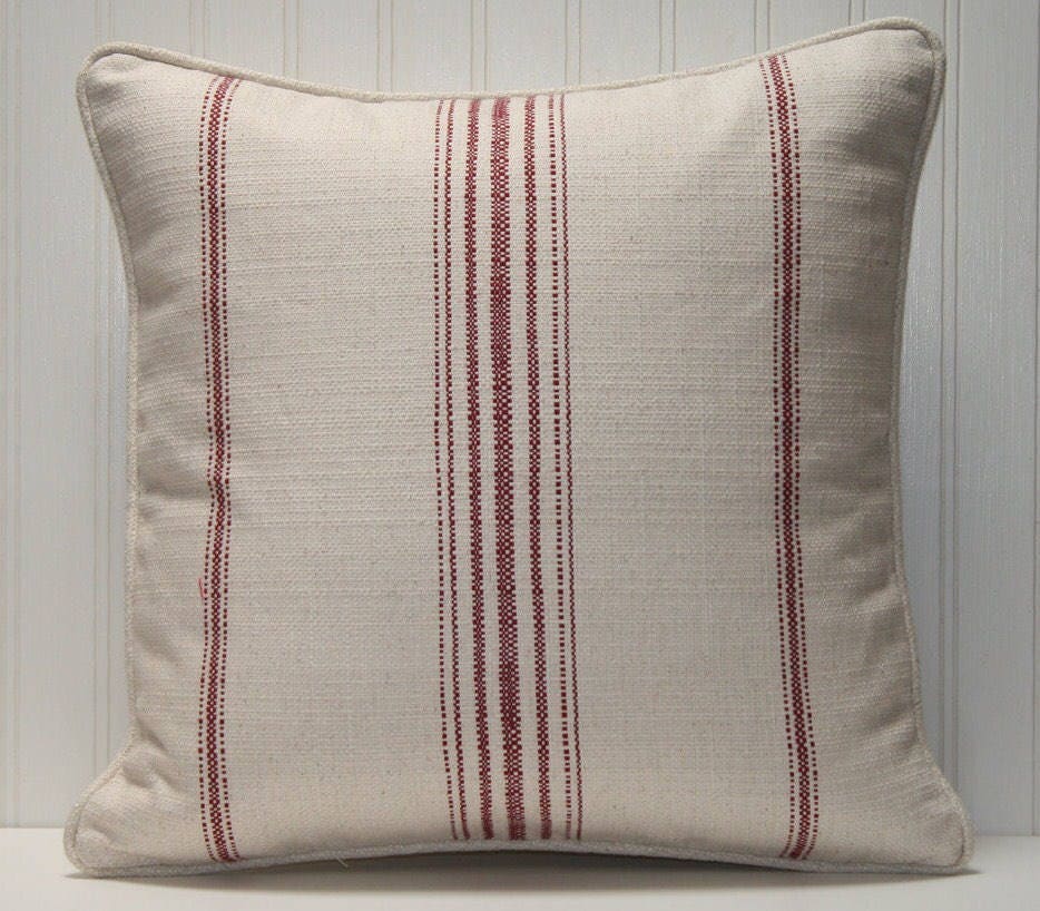 Designer Pillow 18 x 18 inch Designer Fabric Primitive Etsy
