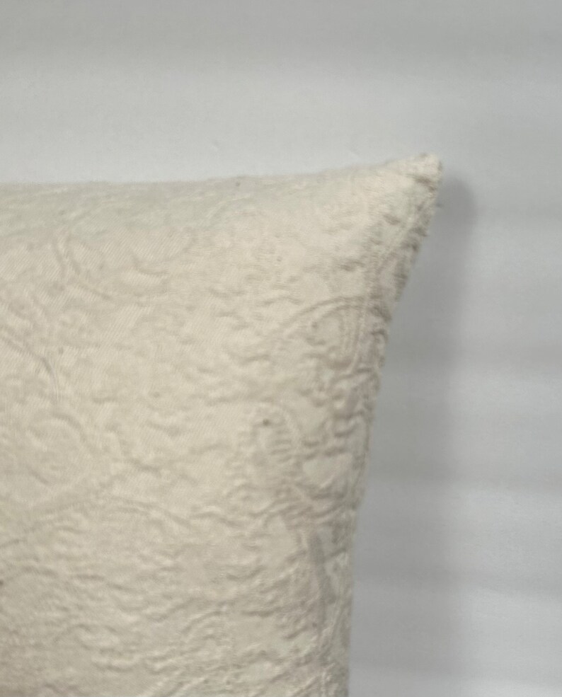 18 Matelasse Pillow Cover White Cream Designer Pillow Cover Etsy
