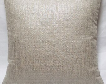 18” Taupe Designer Pillow Covers - Glazed Nubby Cotton - Silver Taupe