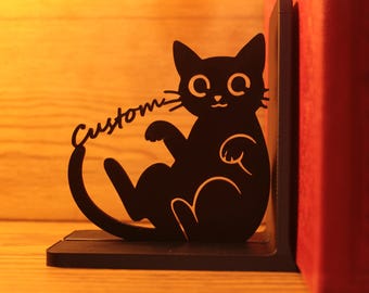Sujetalibros de gato personalizado: Sujetalibros de PLA impreso en 3D personalizado
