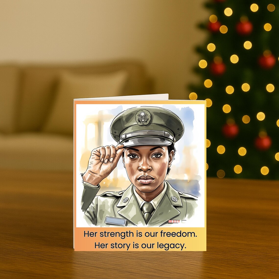 Watercolor African American Women Veterans Illustrations (PNG Digital ...