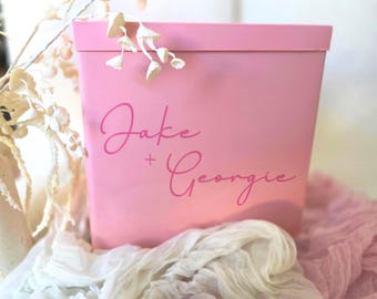 Poço dos Desejos de Casamento Personalizado - Caixa de Cartão Personalizada, Decoração de Festa