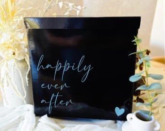 Caixa de cartão de casamento personalizada: adesivo de vinil personalizado Wishwell