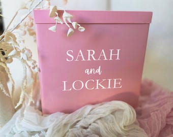 Poço dos Desejos de Casamento Personalizado: Caixa de Cartão Brilhante, Decoração Personalizada