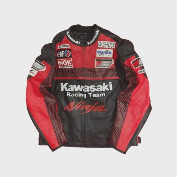 カワサキ プラザ郡山です。 「カワサキ×schott ライディングレザー