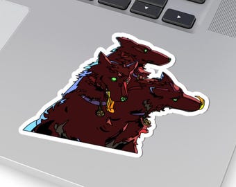 Cerberus Hades 2 Vinyl Sticker For Laptops, Journals, and Water Bottles