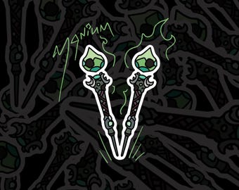 Hades II Ygnium Umbral Flames Vinyl Sticker For Laptops, Journals, and Water Bottles