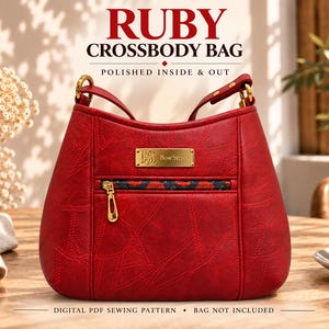 Sac bandoulière rubis (patron numérique PDF)