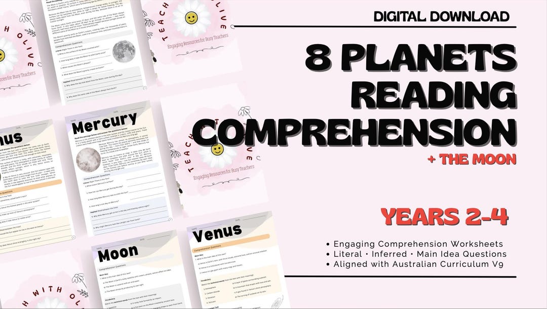 Solar System Reading Comprehension Bundle – Year 2 - 4 | Informative ...