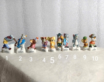Porcelanowe figurki Toma i Jerry'ego – kolekcja French Feves, kolekcjonerskie miniatury z kreskówek