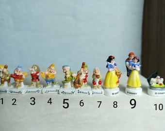 Zabawki z motywem królowej królowej, figurki z filmu Królewna Śnieżka i Siedmiu Krasnoludków, miniaturowe francuskie przedmioty kolekcjonerskie, porcelanowe figurki z filmu Królewna Śnieżka i Zła Królowa