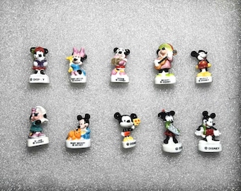 Vintage Mickey  Mouse Ceramic Figurines, Miniature Disney Porcelain Mickey Lot, Choose Your Character, Tiny Disney Collectibles, Gift