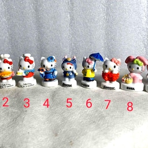 Vintage French Feves Hello Kitty & Friends - Rare Miniature Porcelain Sanrio Figurines - Collectible Epiphany King Cake Charms