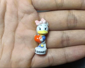 Vintage Daisy Duck Ceramic Figurine,Miniature Disney Porcelain Duck, Tiny Disney Collectible,Retro Disney Princess Decor,Gift for Disney Fan