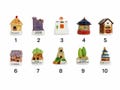 Miniature Ceramic House Figurine - Hand Painted Pottery Cottage - Tiny Fairy Garden Home - Small Dollhouse Architecture - Unique Shelf Decor product logo