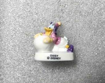 Daisy Duck Miniature Porcelain Figurine, Tiny Ceramic Disney Collectible, Retro Disney Duck Figurine, Small Disney Lover Gift