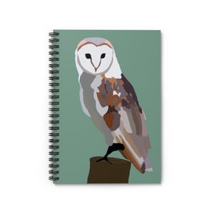 Owl Spiral Notebook: Rustic Bird Art Journal - Eco-Friendly