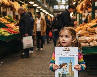 Personalized London Scavenger Hunt Printable PDF | Custom Kids Travel Game with Name, Photo & Itinerary | Family Vacation Activity